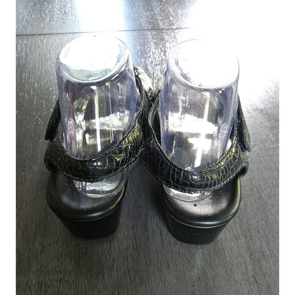 SAS Suntimer Croc Embossed Sandals Size 11 Black Patent Leather Comfort - Picture 5 of 8